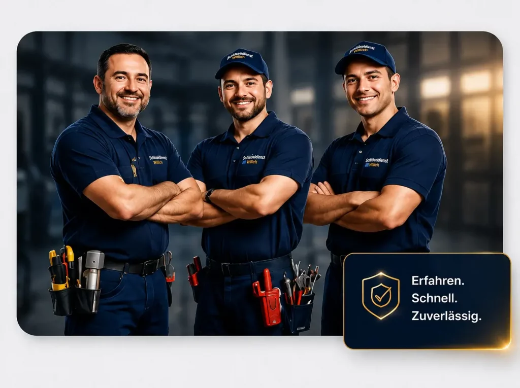 Lächelndes Schlosser-Team aus Willich