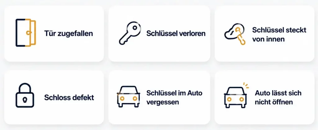 Leistungen des Schlüsseldienstes Willich